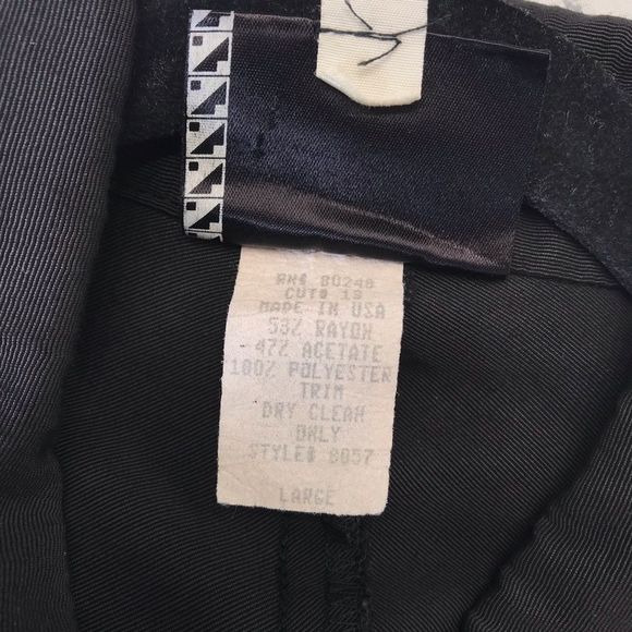 VINTAGE KAREN MCCARTY Size Large Black Rhinestone Button Down; Preloved - Picture 5 of 6